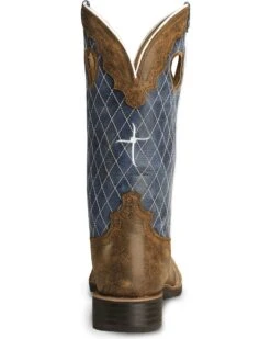 Twisted X Men's Distressed Ruff Stock Western Boots - Broad Square Toe 13 Twisted X Men's Distressed Ruff Stock Western Boots - Broad Square Toe -Western Shoe Store 036B30 B1 BK