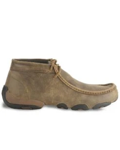 Twisted X Bomber Leather Lace-Up Driving Moccasins -Western Shoe Store 038680 B1 RT