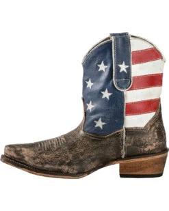 Roper Women's American Beauty Flag Ankle Boots -Western Shoe Store 0454D3 41 LT