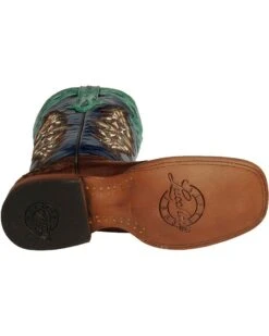 Lucchese Women's Handmade 1883 Amberlyn Full Quill Ostrich Western Boots - Square Toe  -Western Shoe Store 045T32 AG BM