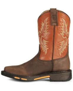 Ariat Boys' Earth Workhog Western Boots - Broad Square Toe -Western Shoe Store 053711 B8 LT