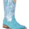 Roper Kid's Floral Glitter Western Boots