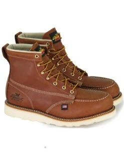 Thorogood Men's 6" Moc Safety Toe Lace-Up Work Boots