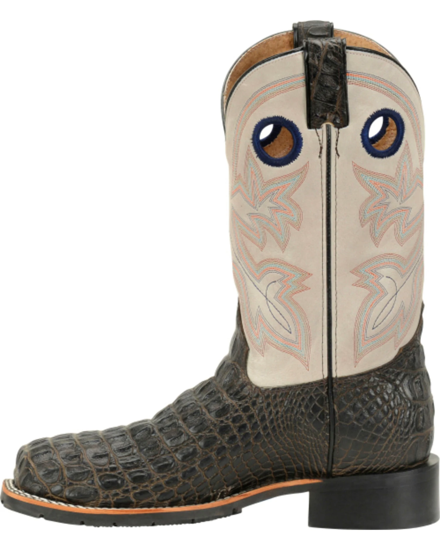 Double H Men's 12" Caiman Print Steel Toe Western Boots 2 Double H Men's 12" Caiman Print Steel Toe Western Boots - Image 2