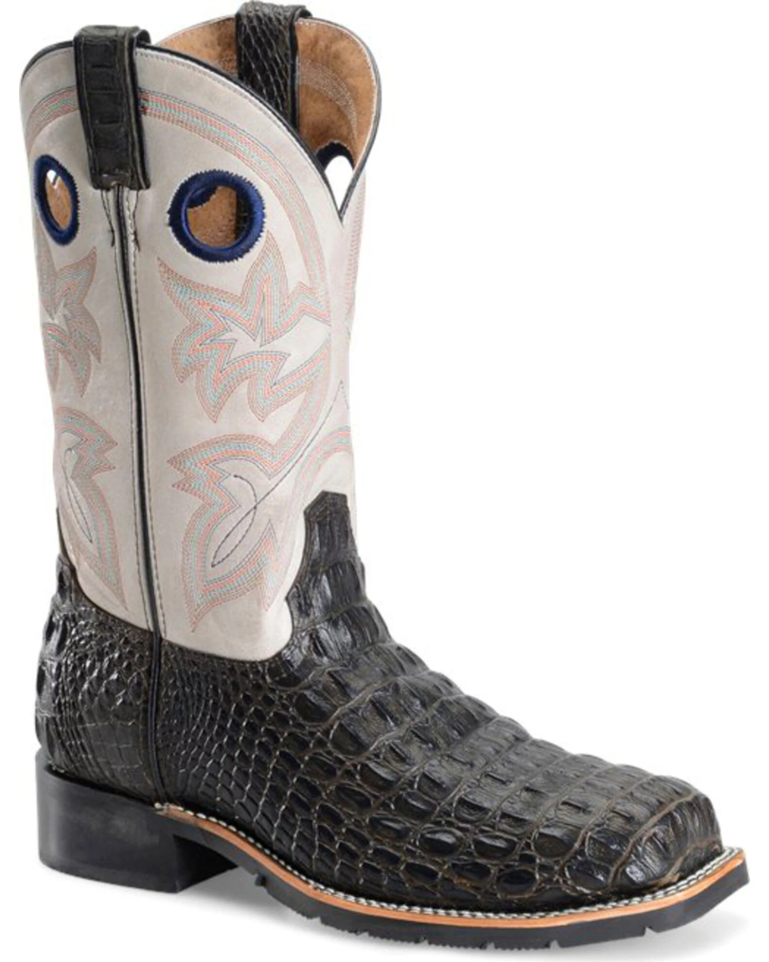 Double H Men's 12" Caiman Print Steel Toe Western Boots 1 Double H Men's 12" Caiman Print Steel Toe Western Boots