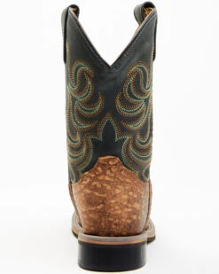 Smoky Mountain Boys' Jesse Bison Leather Print Boot - Square Toe -Western Shoe Store 2000236238 200 P5