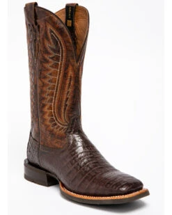 Ariat Men's Double Down Caiman Belly Cowboy Boots - Broad Square Toe