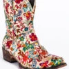 Roper Women's Ingrid Floral Western Booties - Snip Toe