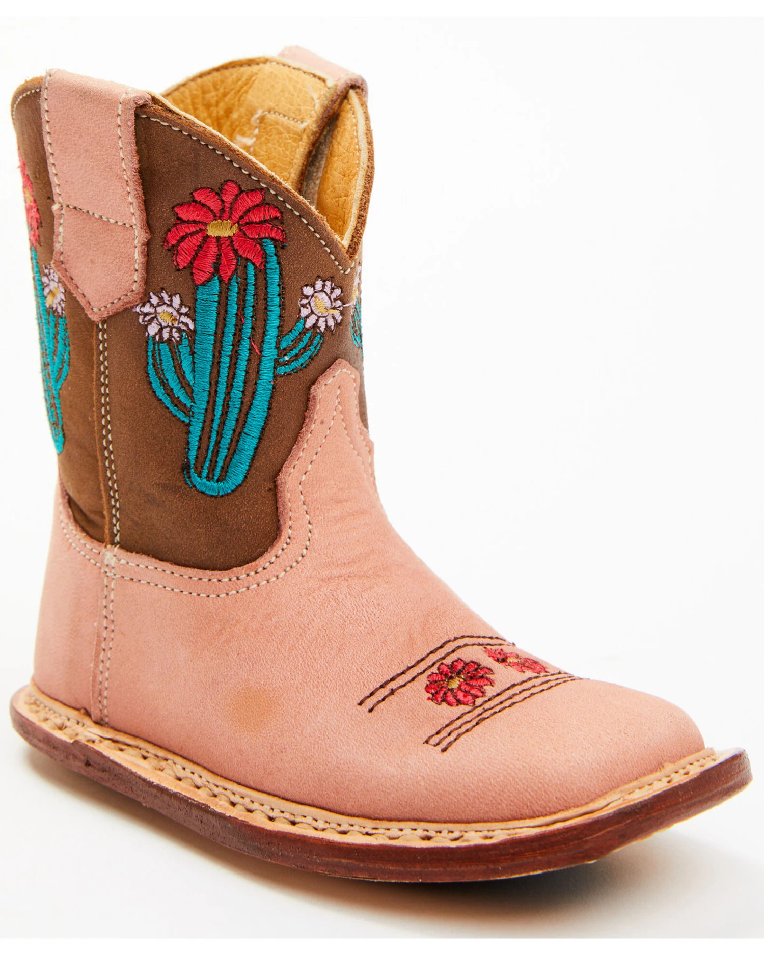 Roper Infant Girls' Cowbaby Cactus Western Boots - Square Toe 1 Roper Infant Girls' Cowbaby Cactus Western Boots - Square Toe
