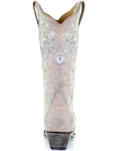 Corral Women's Floral Embroidered Western Boots - Snip Toe -Western Shoe Store 2000288044 100 P4