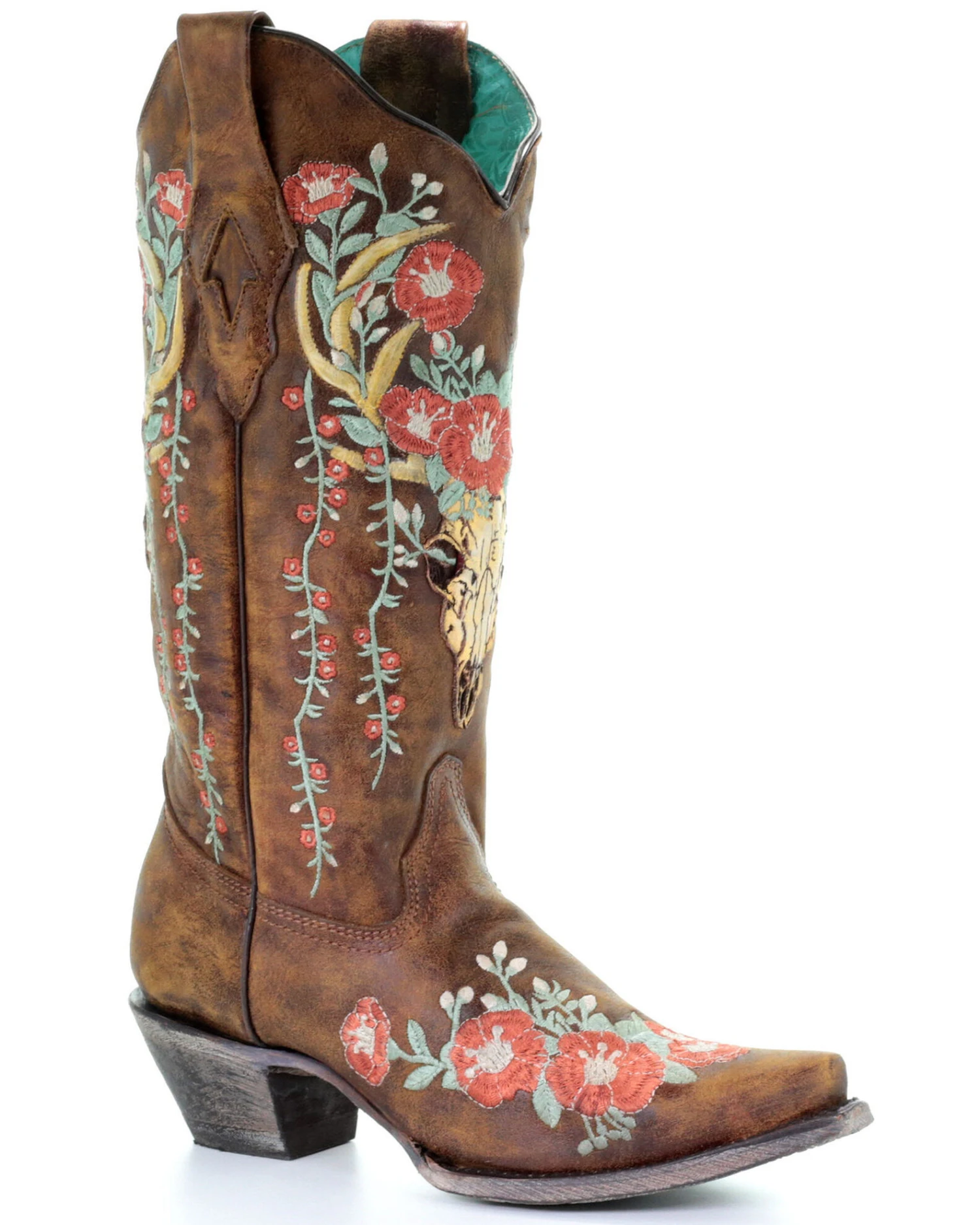 Corral Women's Deer Skull Western Boots - Snip Toe 1 Corral Women's Deer Skull Western Boots - Snip Toe