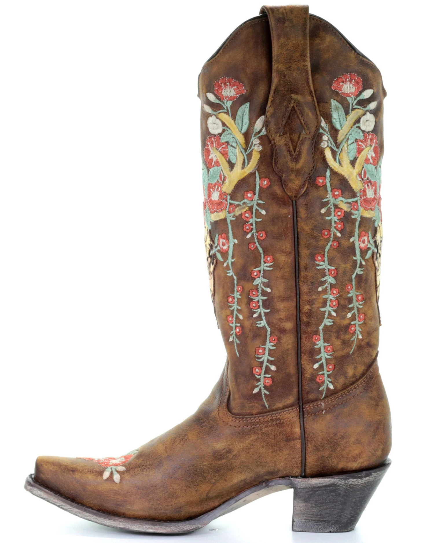 Corral Women's Deer Skull Western Boots - Snip Toe 3 Corral Women's Deer Skull Western Boots - Snip Toe - Image 3