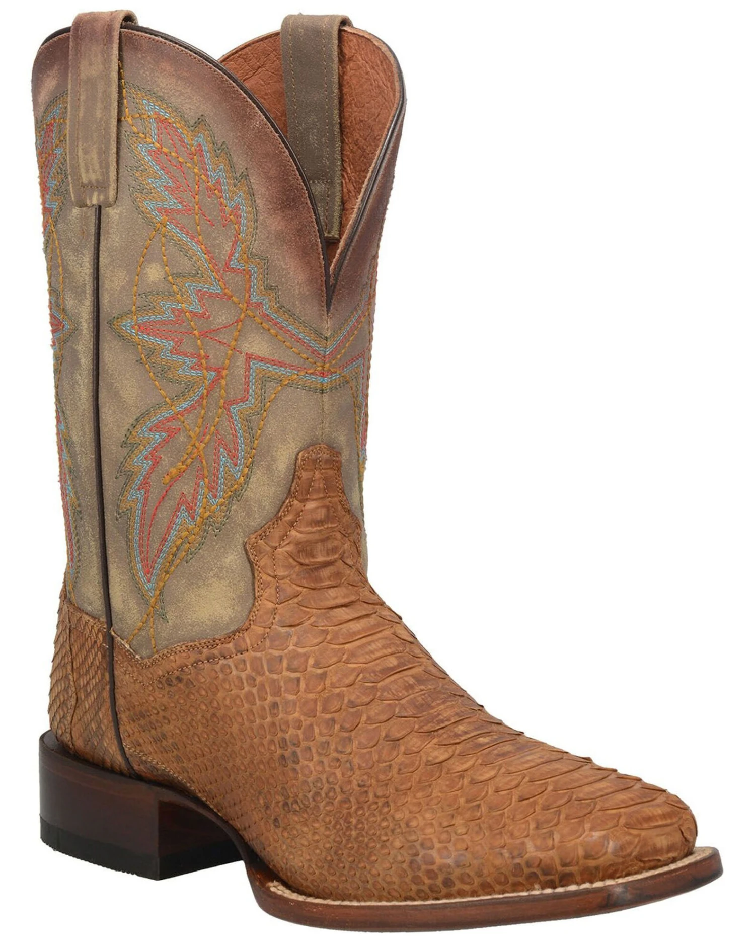 Dan Post Men's Dry Gulch Python Exotic Boots - Broad Square Toe 1 Dan Post Men's Dry Gulch Python Exotic Boots - Broad Square Toe