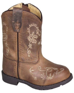 Western Shoe Store 8 Smoky Mountain Toddler Girls' Hopalong Western Boots - Round Toe