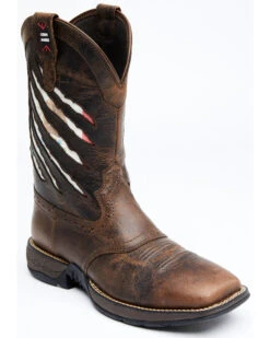 Brothers & Sons Men's Scratch Mexico Flag Lite Performance Western Boots - Broad Square Toe
