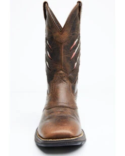 Brothers & Sons Men's Scratch Mexico Flag Lite Performance Western Boots - Broad Square Toe -Western Shoe Store 2000330394 200 P5