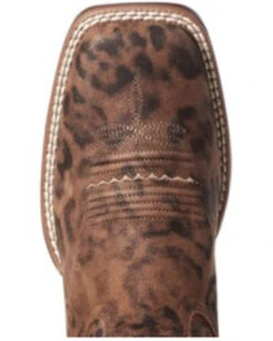Ariat Women's Leopard Primetime Western Performance Boots - Broad Square Toe -Western Shoe Store 2000331107 200 P5