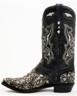 Corral Men's Exotic Python Skin Inlay Western Boots - Snip Toe -Western Shoe Store 2000345254 944 P3