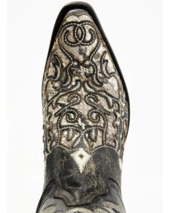 Corral Men's Exotic Python Skin Inlay Western Boots - Snip Toe -Western Shoe Store 2000345254 944 P6