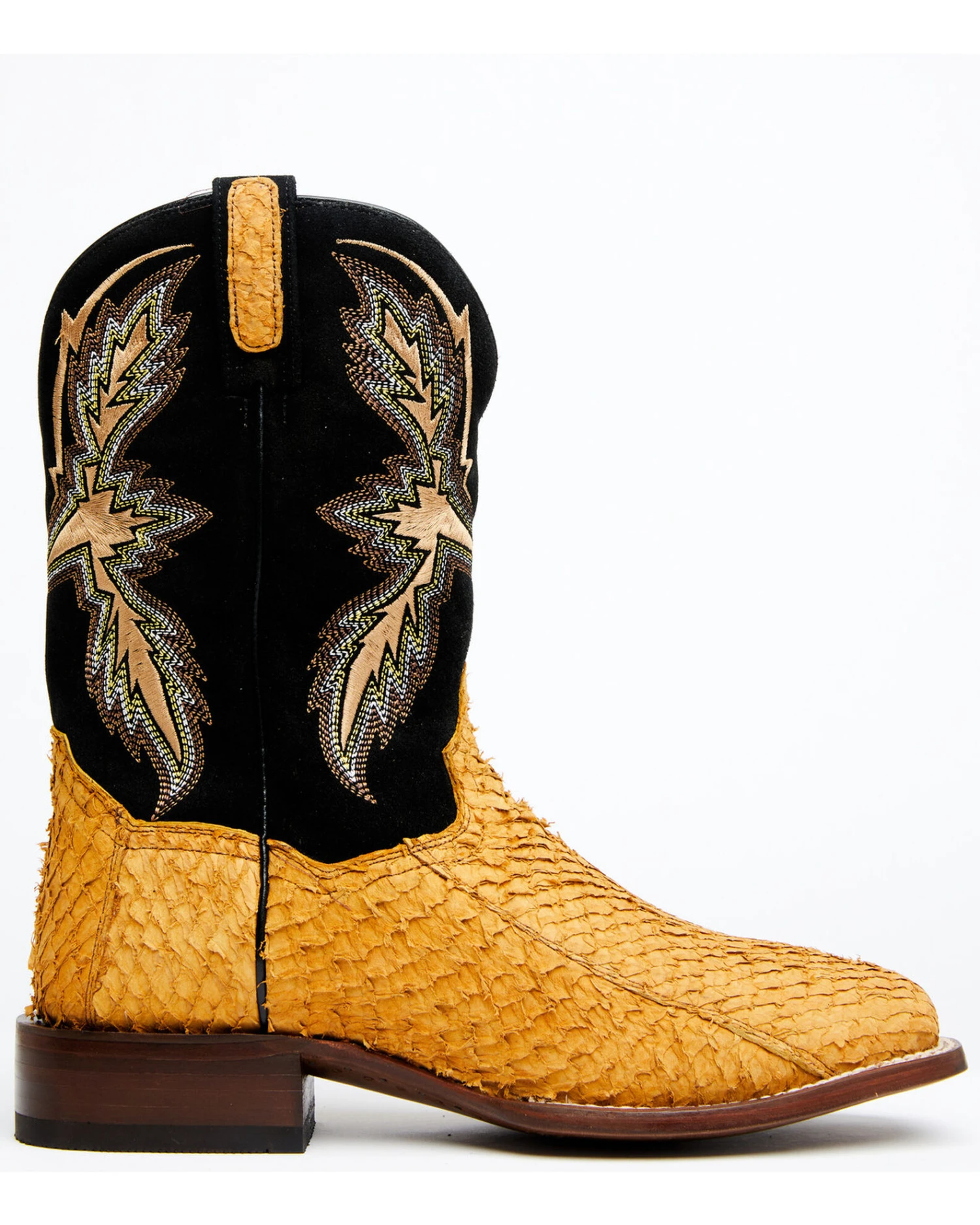Dan Post Men's Exotic Sea Bass Skin Western Boots - Broad Square Toe 2 Dan Post Men's Exotic Sea Bass Skin Western Boots - Broad Square Toe - Image 2