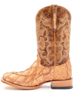 Cody James Men's Caramel Matte Pirarucu Exotic Western Boots - Broad Square Toe 9 Cody James Men's Caramel Matte Pirarucu Exotic Western Boots - Broad Square Toe -Western Shoe Store 2000351586 255 P3