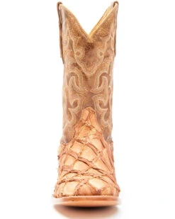 Cody James Men's Caramel Matte Pirarucu Exotic Western Boots - Broad Square Toe 10 Cody James Men's Caramel Matte Pirarucu Exotic Western Boots - Broad Square Toe -Western Shoe Store 2000351586 255 P4
