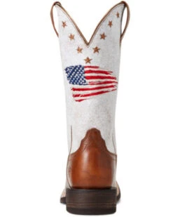 Ariat Women’s Patriot Crackled American Flag Western Performance Boots – Broad Square Toe -Western Shoe Store 2000355165 200 P3