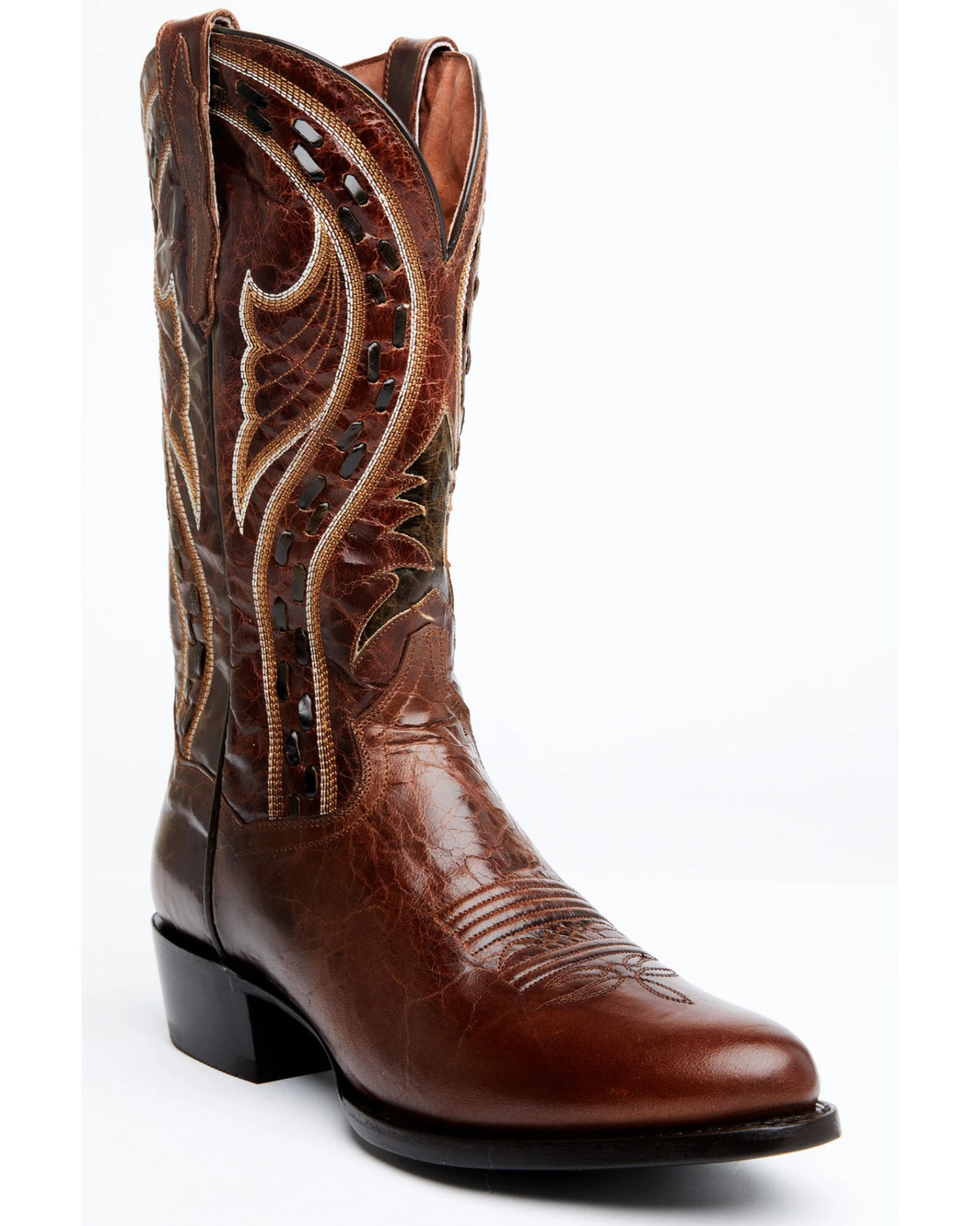 Dan Post Men's Swirled Embroidery Western Boots - Medium Toe 1 Dan Post Men's Swirled Embroidery Western Boots - Medium Toe