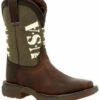 Durango Boys' Lil' Rebel USA Flag Western Boots - Broad Square Toe