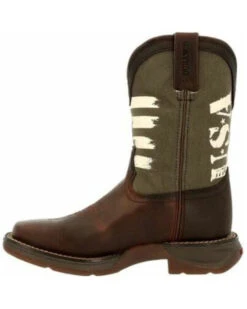 Durango Boys' Lil' Rebel USA Flag Western Boots - Broad Square Toe -Western Shoe Store 2000355865 201 P3