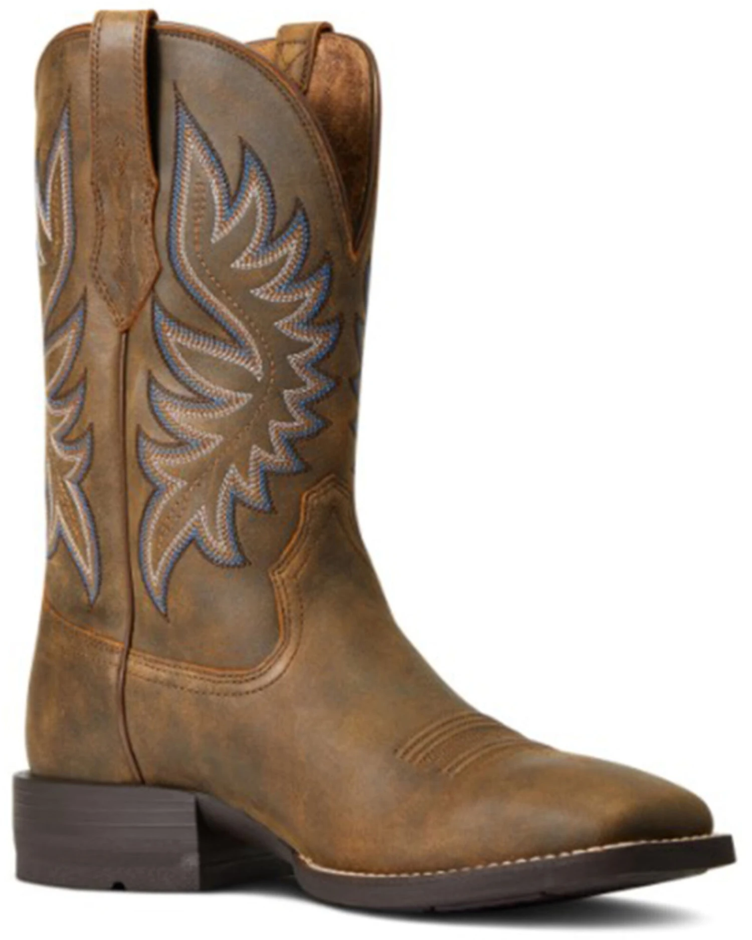 Ariat Men's Brander Leather Performance Western Boot - Broad Square Toe 1 Ariat Men's Brander Leather Performance Western Boot - Broad Square Toe