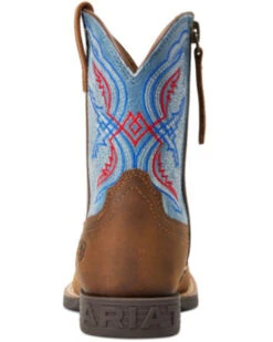 Ariat Boys' Double Kicker Easy Fit Distressed Western Boots - Broad Square Toe  -Western Shoe Store 2000357334 200 P3