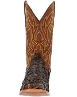 Durango Men's Exotic Pirarucu Skin Western Boots - Broad Square Toe -Western Shoe Store 2000359779 201 P4