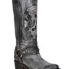 Corral Women's Embroidered Skull & Harness Western Boots - Round Toe