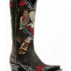 Old Gringo Women's Reinas La Catrina Skeleton & Floral Embroidered Tall Western Leather Boots - Snip Toe