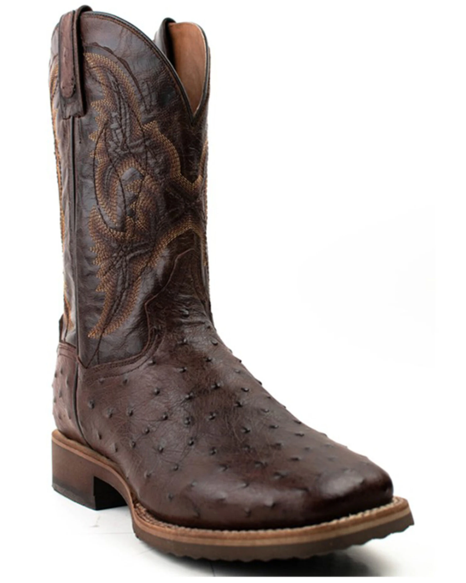 Dan Post Men's Alamosa Hand Ostrich Quill Western Boots - Broad Square Toe 1 Dan Post Men's Alamosa Hand Ostrich Quill Western Boots - Broad Square Toe