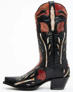 Dan Post Women's Alyssia Floral Leather Tall Western Boots - Snip Toe -Western Shoe Store 2000377481 001 P3