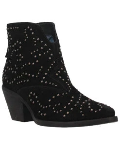 Dingo Women's Denim N Diamonds Studded Western Fashion Booties - Round ToeÂ