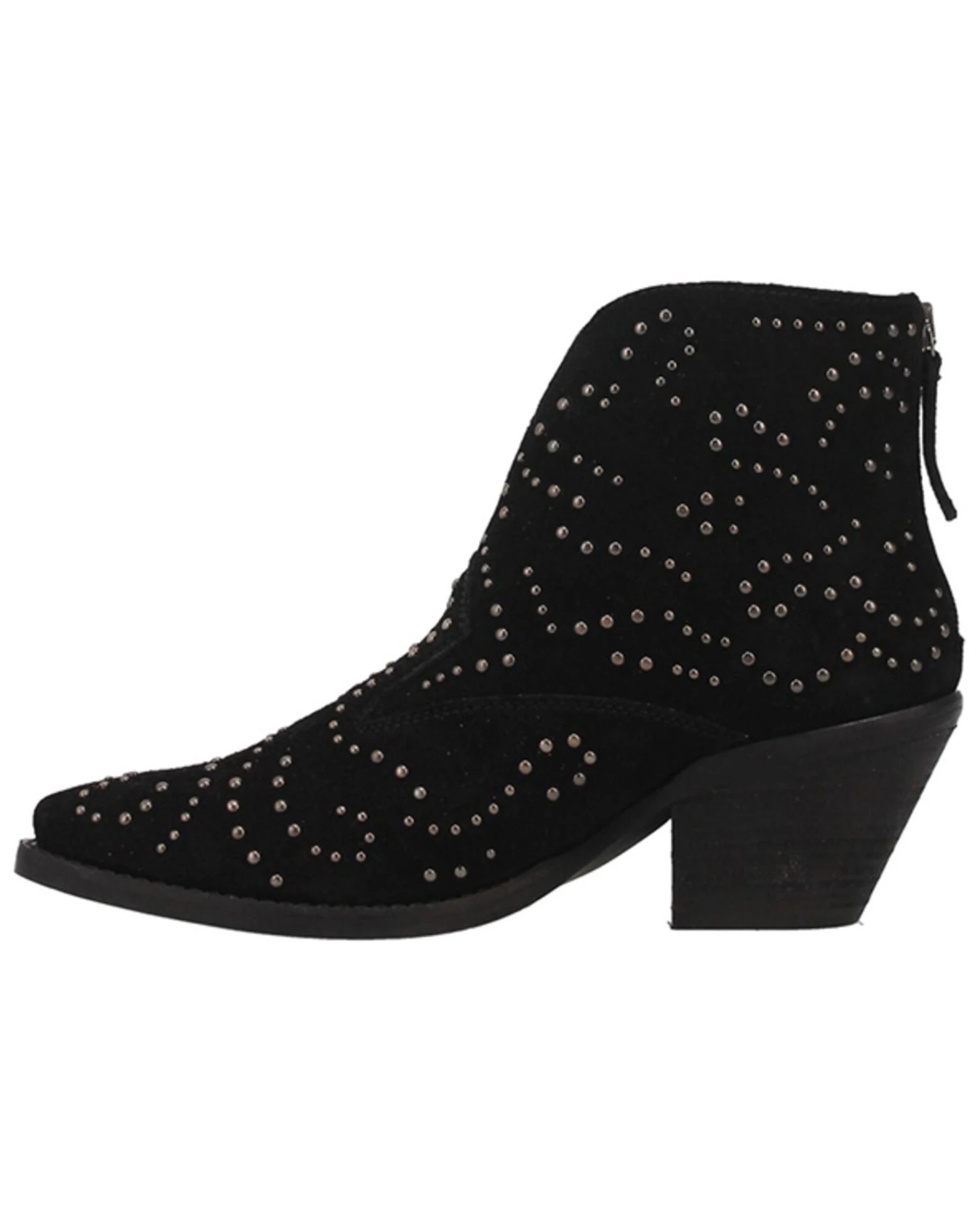 Dingo Women's Denim N Diamonds Studded Western Fashion Booties - Round Toe 3 Dingo Women's Denim N Diamonds Studded Western Fashion Booties - Round Toe - Image 3
