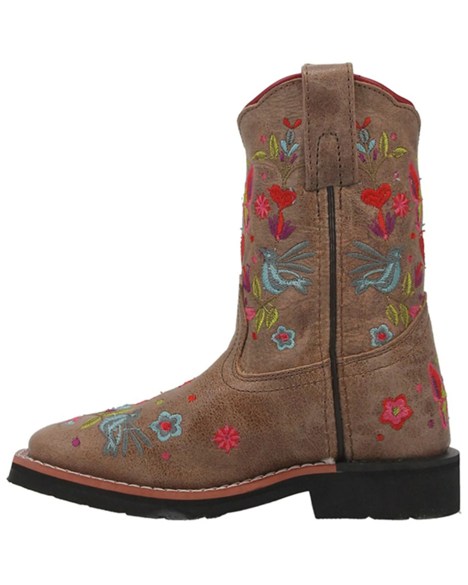 Dan Post Girls' Embroidered Western Boots - Broad Square Toe 3 Dan Post Girls' Embroidered Western Boots - Broad Square Toe - Image 3