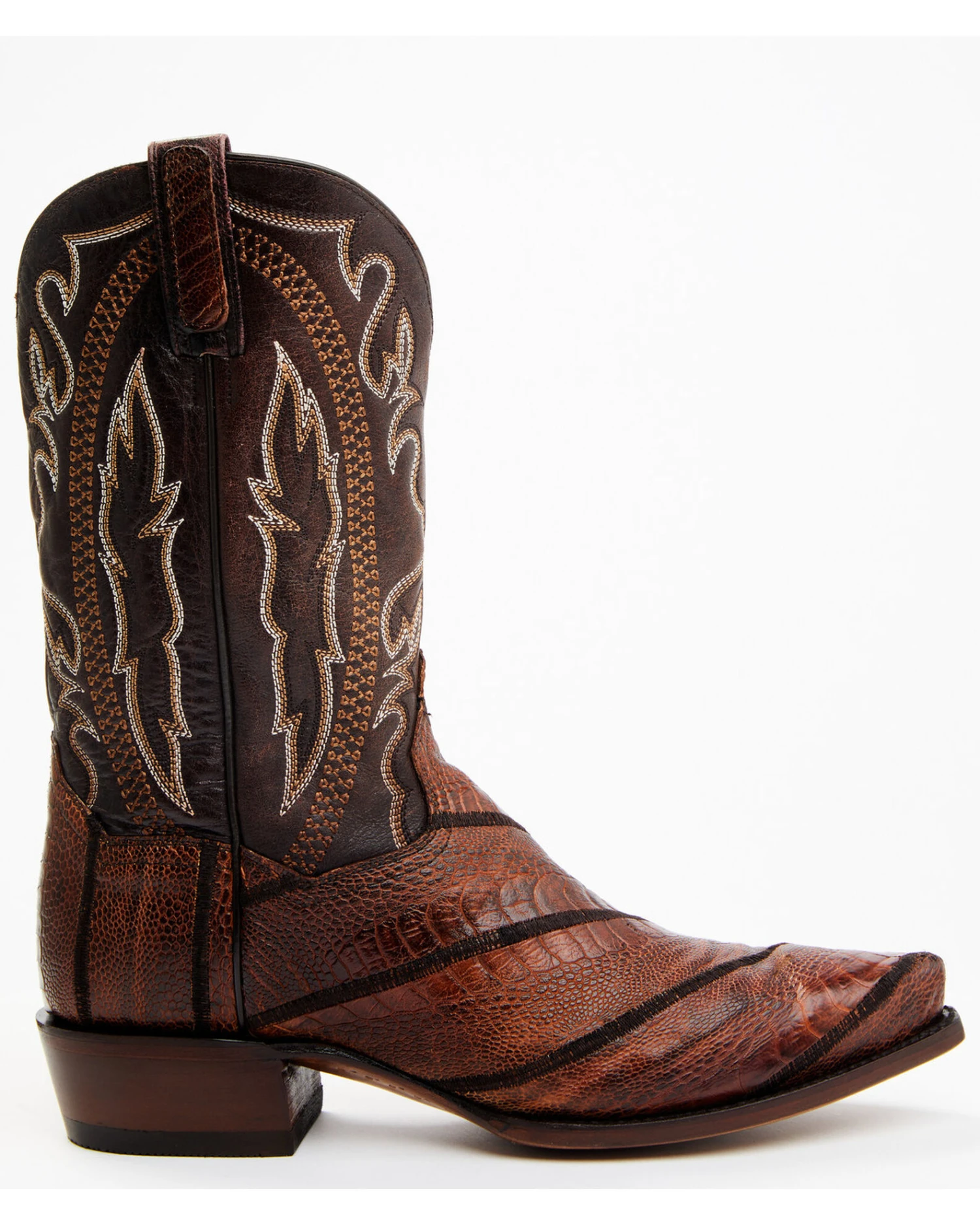 Dan Post Men's Exotic Wrapped Ostrich Leg Western Boots - Snip Toe 2 Dan Post Men's Exotic Wrapped Ostrich Leg Western Boots - Snip Toe - Image 2