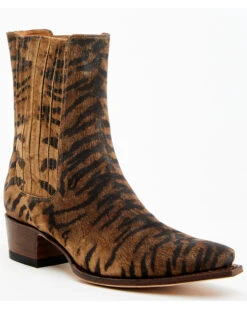 Sendra Women's Tiger Print Western Booties - Snip Toe