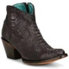 Corral Women's Exotic Full Python Booties - Snip Toe