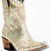 Boot Barn X Lane Women's Exclusive Dolly Metallic Leather Western Bridal Booties - Snip Toe