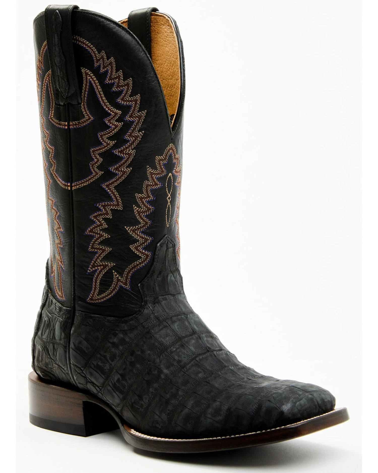 Cody James Men's Exotic Caiman Belly Western Boots - Broad Square Toe 1 Cody James Men's Exotic Caiman Belly Western Boots - Broad Square Toe