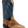 Old West Boys' Cactus Western Boots - Broad Square Toe