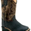 Old West Toddler Boys' Bull Hide Print Western Boots - Broad Square Toe