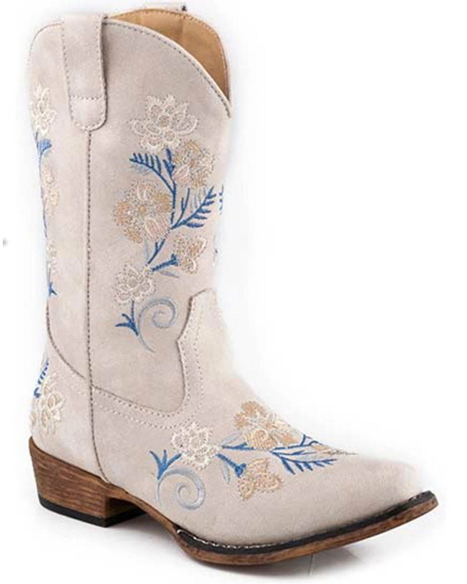 Roper Little Girls' Riley Floral Western Boots - Snip Toe 1 Roper Little Girls' Riley Floral Western Boots - Snip Toe
